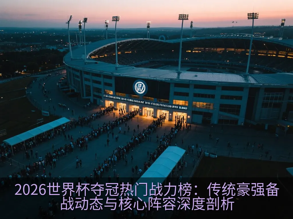黄昏下空旷壮丽的现代化专业足球场